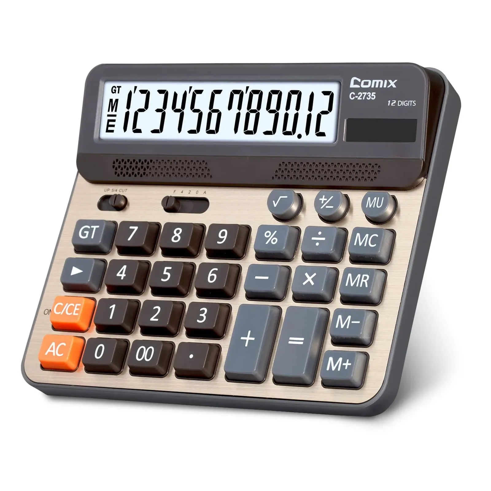 Comix Desktop Calculator, Large Computer Keys, 12 Digits Display, Champaign G...