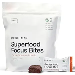 for Wellness Superfood Focus Bites Cocoa Espresso Brownie – Reduces Fatigue