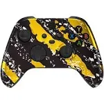 eXtremeRate Custom Shell for Xbox Series X & S Controller - Revitalize Your Controller - Chrome Gold Coating Splash Replacement Cover Front Housing for Xbox Core Controller [Control NOT Included]