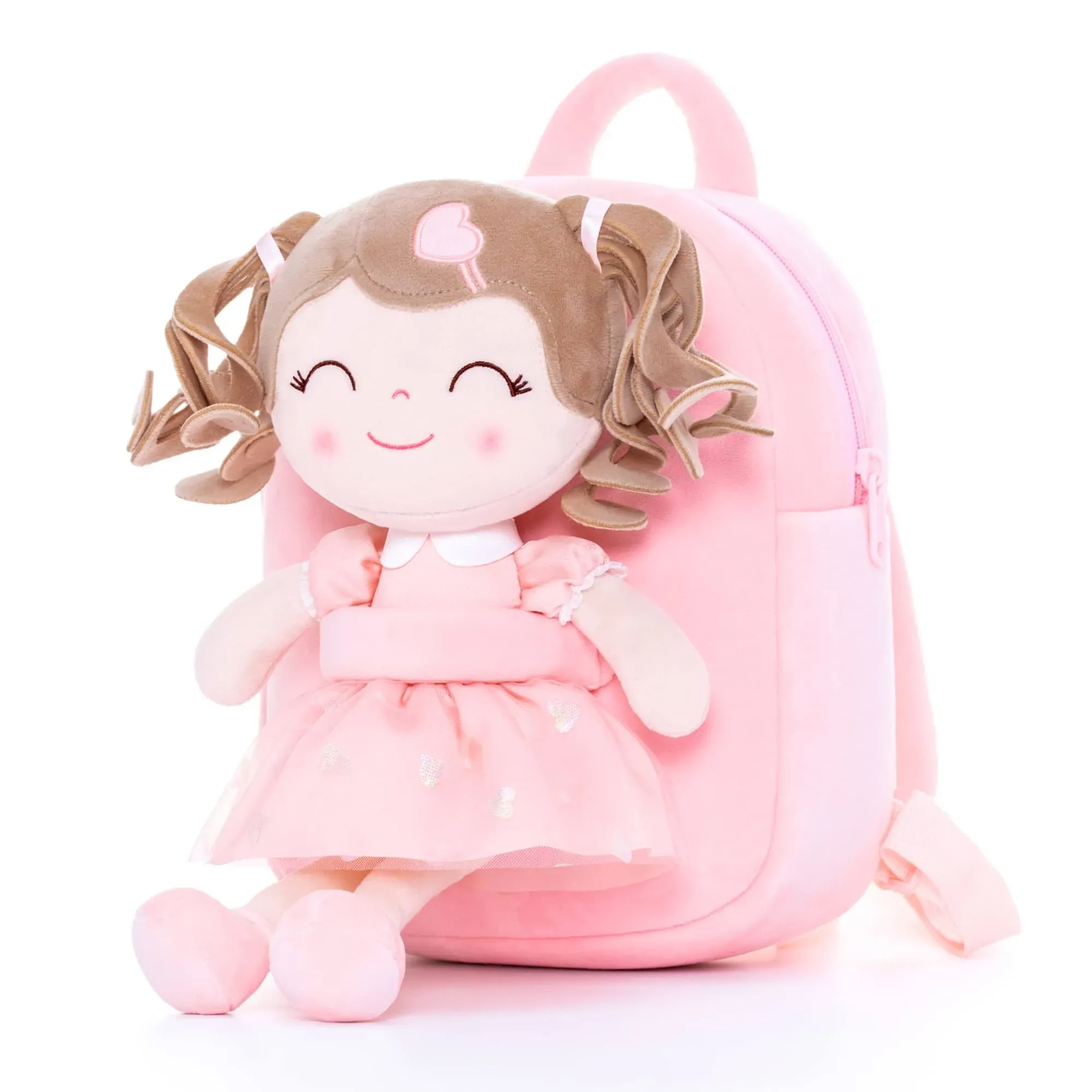 Gloveleya Toddler Backpack Baby Girl Gift Plush Bag Diaper Bag with Spring Girl ...