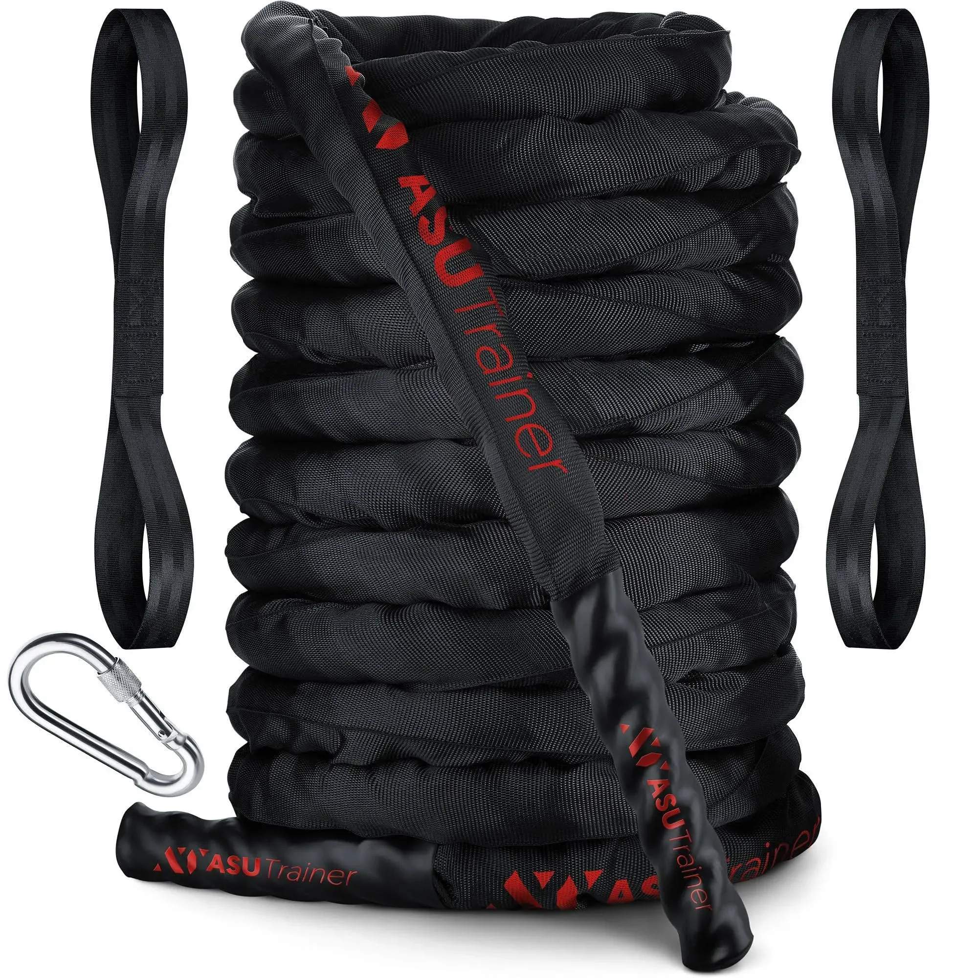 Poly Dacron Weighted Battle Ropes by ASU Trainer 2" x 40 ft - 35 lbs.