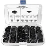 141 Pcs Plugs in Box Auto Body Black Plastic Hole Plug Button and Flush Mount Sheet Metal Plug Assortment Kit Assorted Set Automotive Body Plug Hole Cap Fits Hole Size 1/2", 3/4", 3/8", 7/8"