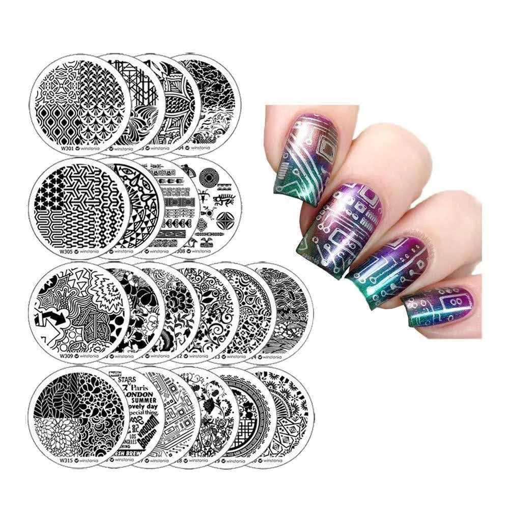 Winstonia Third Generation Nail Art Stamping Image Plates Set 20 Pcs -