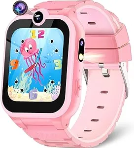  Smart Watch for Kids, Kids Watch Toy Gifts for Girls Age 3-12, Pink