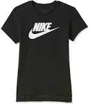 Nike Girls NSW Basic Futura T-Shirt - Black/White Size M