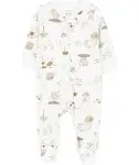 Carter's Baby Animals Zip Up Cotton Sleep and Play