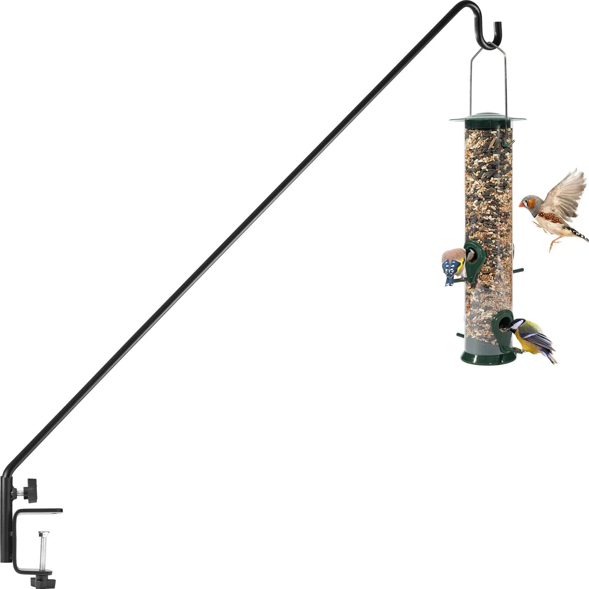 GrayBunny GB-6829 Extended Reach Deck Hook, 49 inch Pole, 3 inch Non-Slip Clamp ...