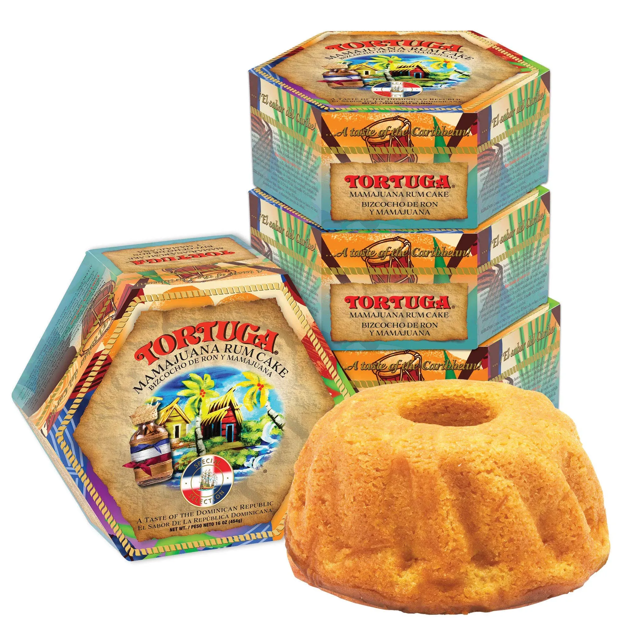 Tortuga Caribbean Mamajuana Rum Cake - 16 oz Rum Cake - 4 Pack - The Perfect ...