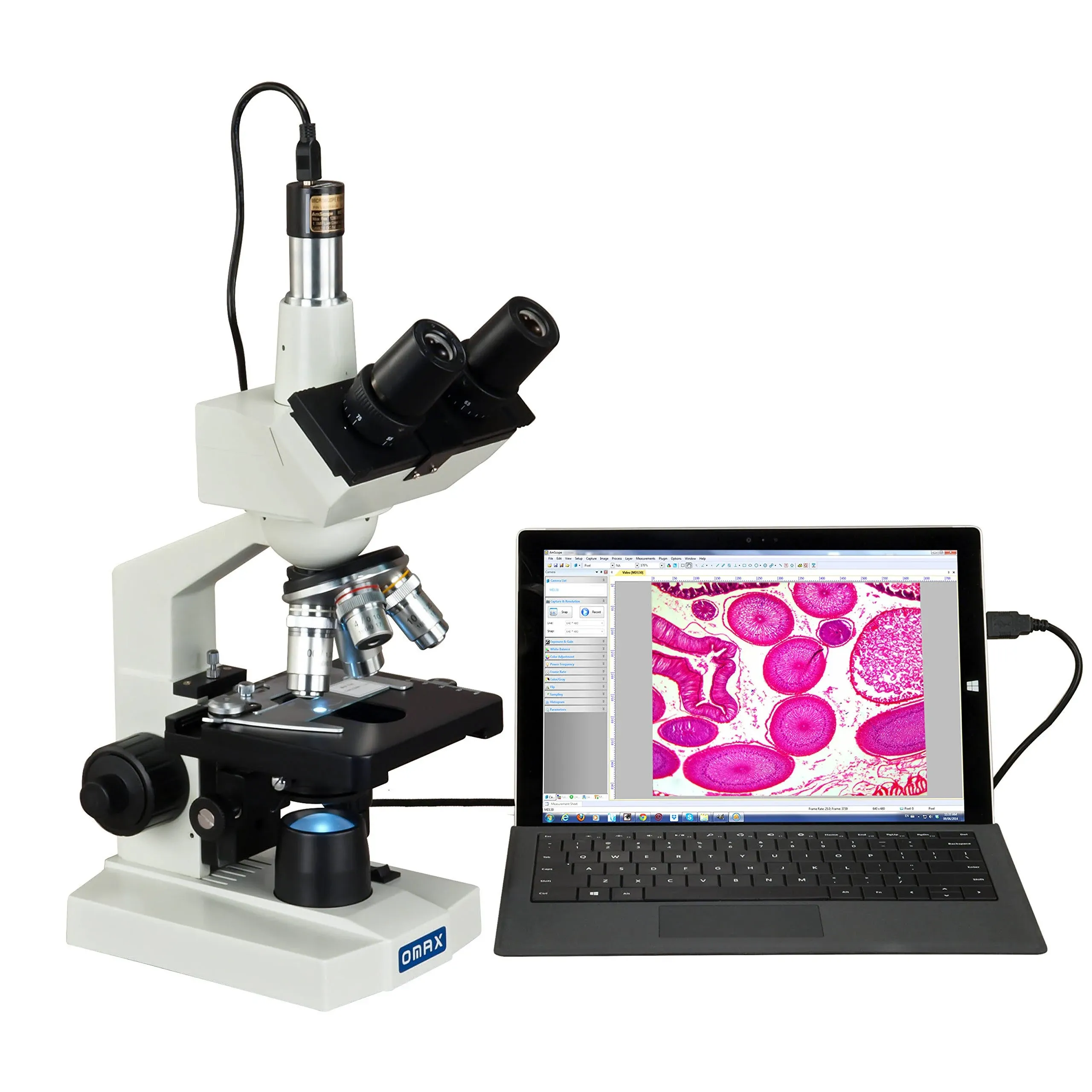 OMAX M83E Series Trinocular Compound Microscope With Optional Digital Camera