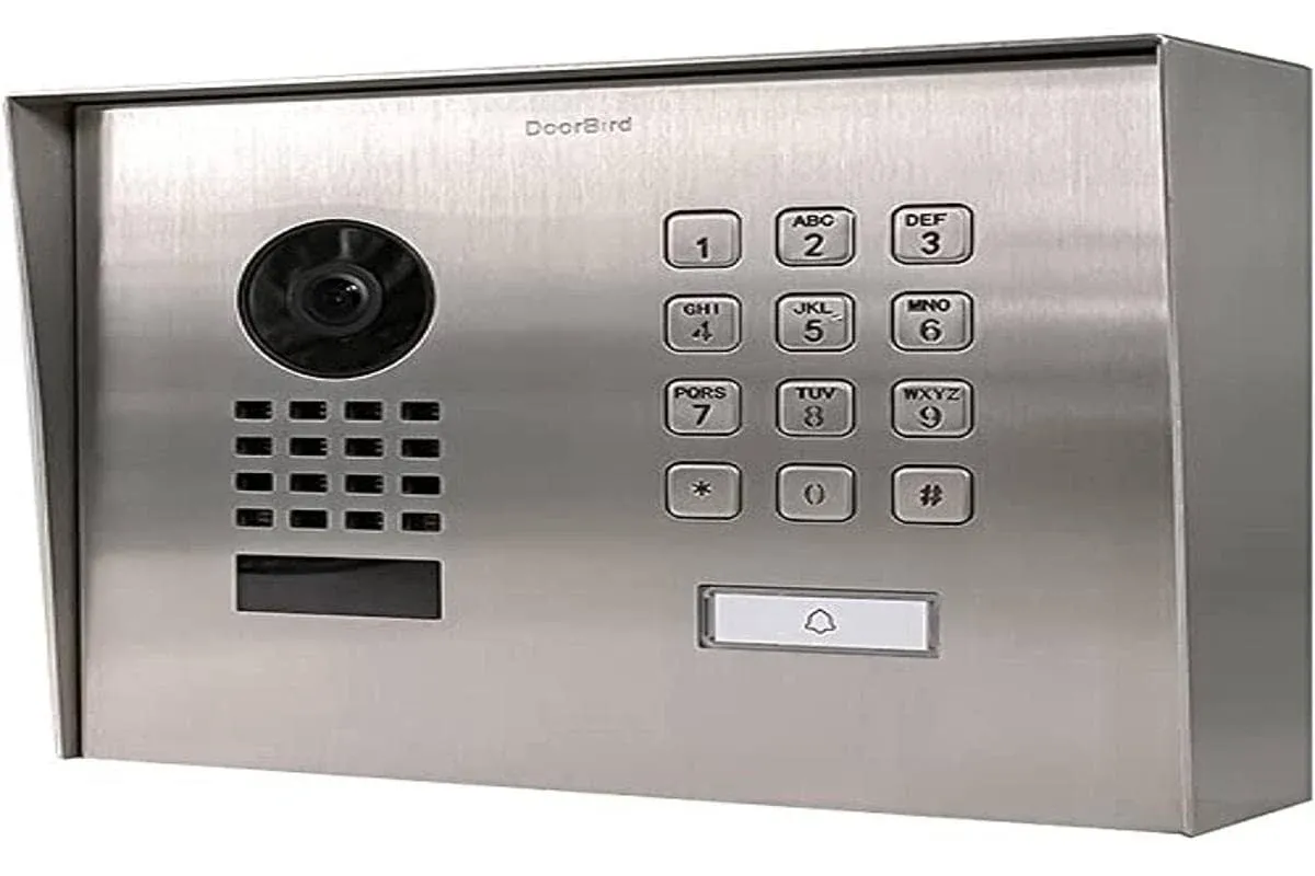 DoorBird IP Video Door Station D1101KH Modern, Surface-Mount, Stainless Steel V2A, Brushed, Surface-mounting