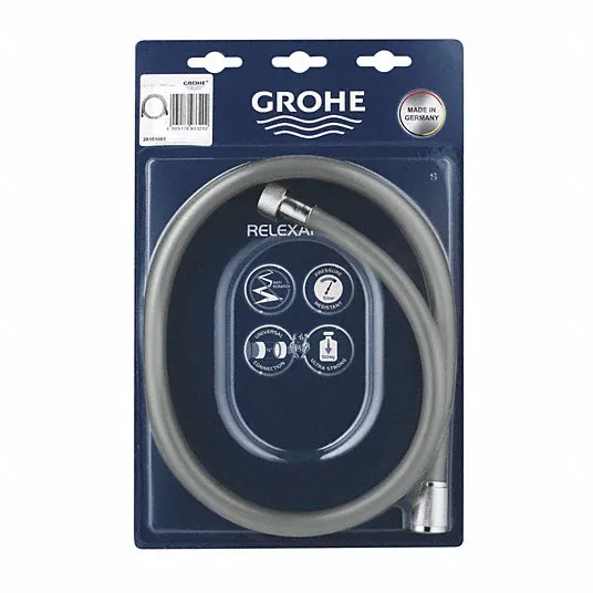 GROHE 28151001 Relexaflex 59" Non-Metallic Shower Hose, 59 inches, Starlight Chrome