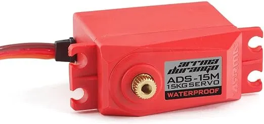 ARRMA ADS-15M V2 AR390139 Ads-15M V2 Metal Gear Waterproof Steering Servo (Includes Servo Horns & Hardware), Red, 15 kg