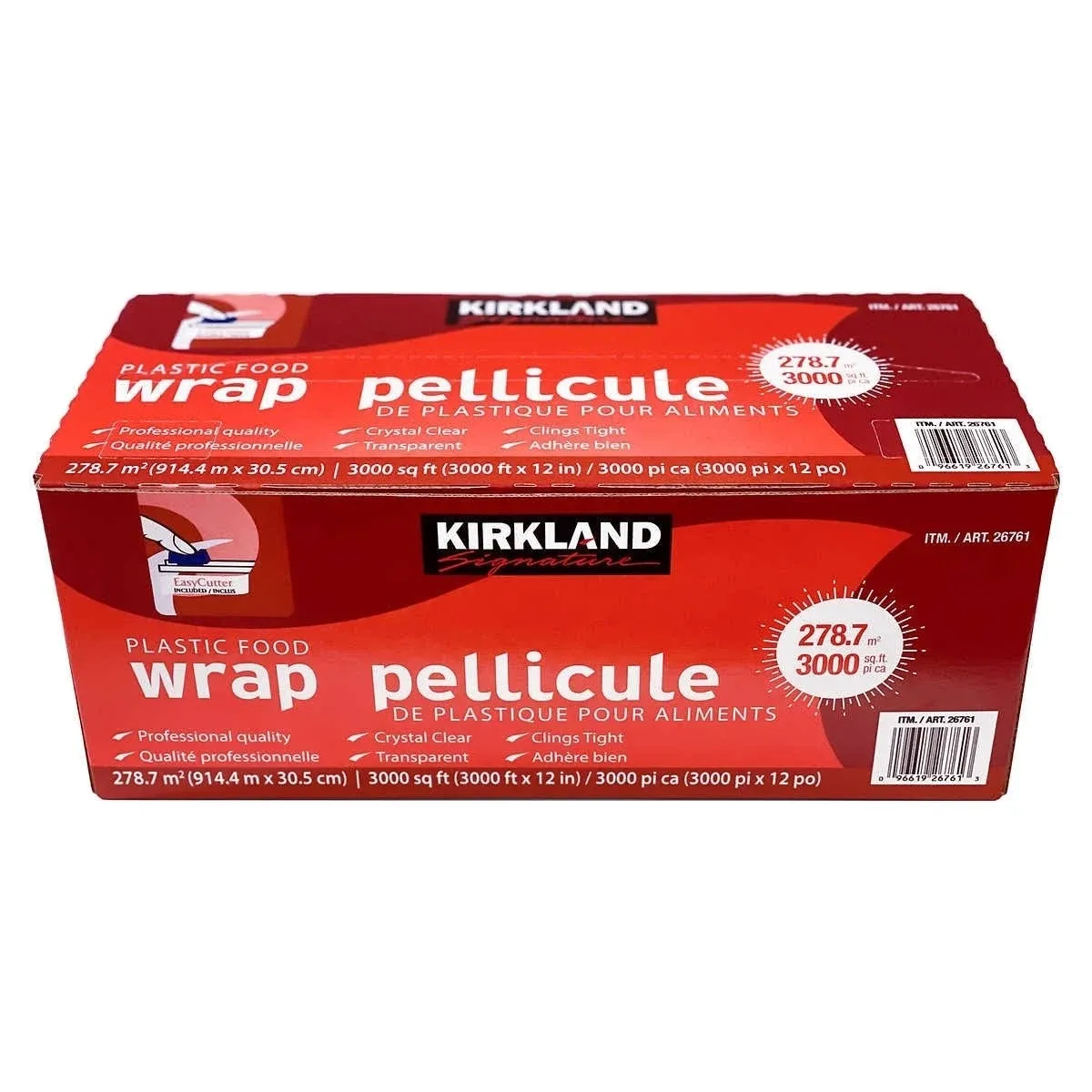 Kirkland Signature Plastic Food Wrap, 12 in x 3,000 ft