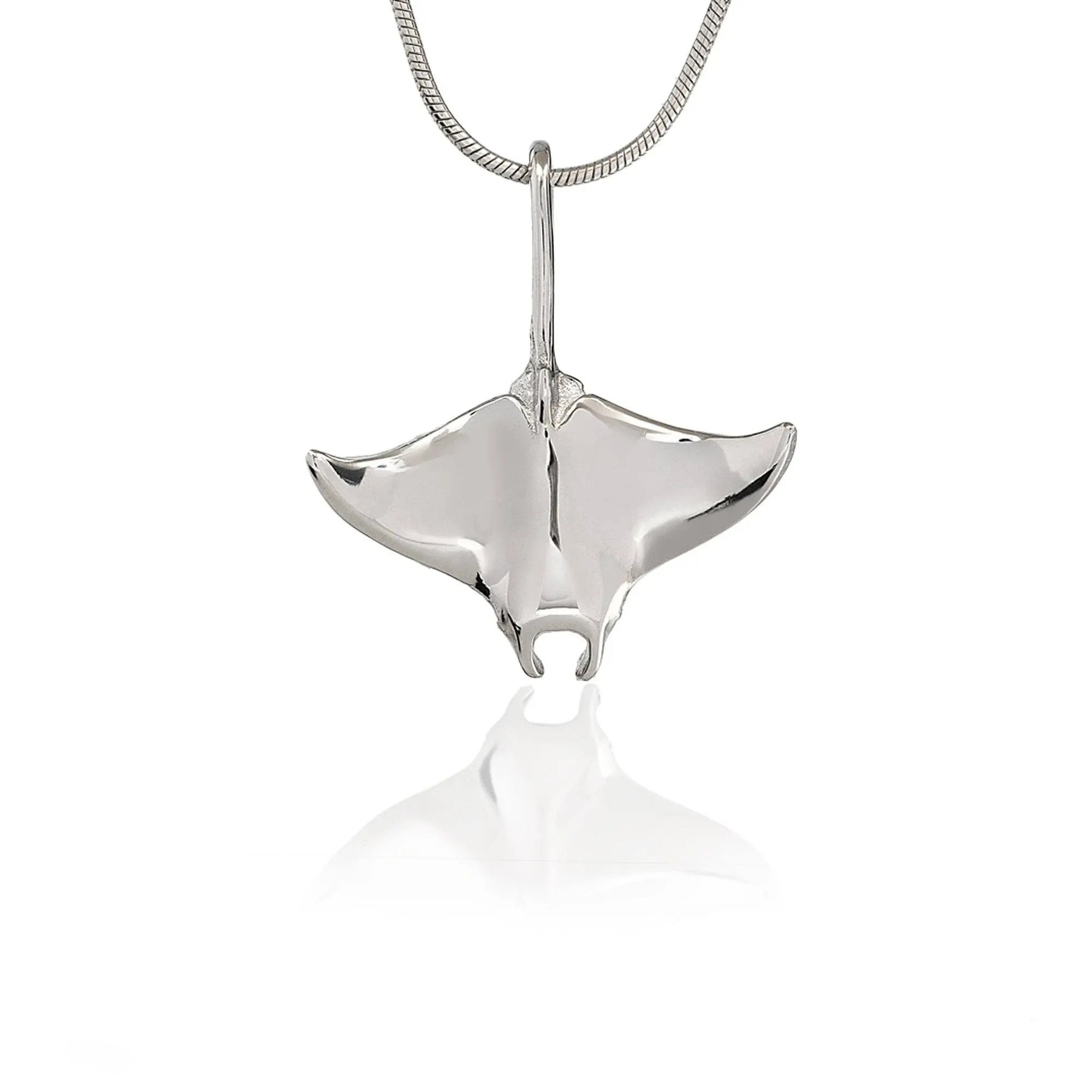 Manta Ray Sterling Silver Pendant