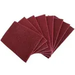 QZATTCAEN Maroon General Purpose Scuff Pads, Box of 8 - Scuffing, Scouring, S...