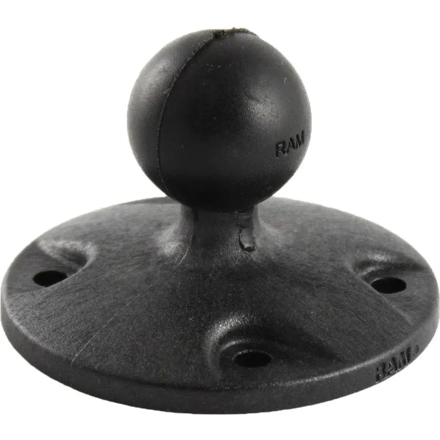 Ram Mounts Round Plate With Ball B Size 1&#034; x 2.5&#034; Round Plate RAP-B-202U