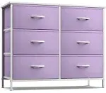 Sorbus Dresser with 6 Drawers - Furniture Storage Tower Unit for Bedroom, Hallway, Closet, Office Organization - Steel Frame, Wood Top, Easy Pull