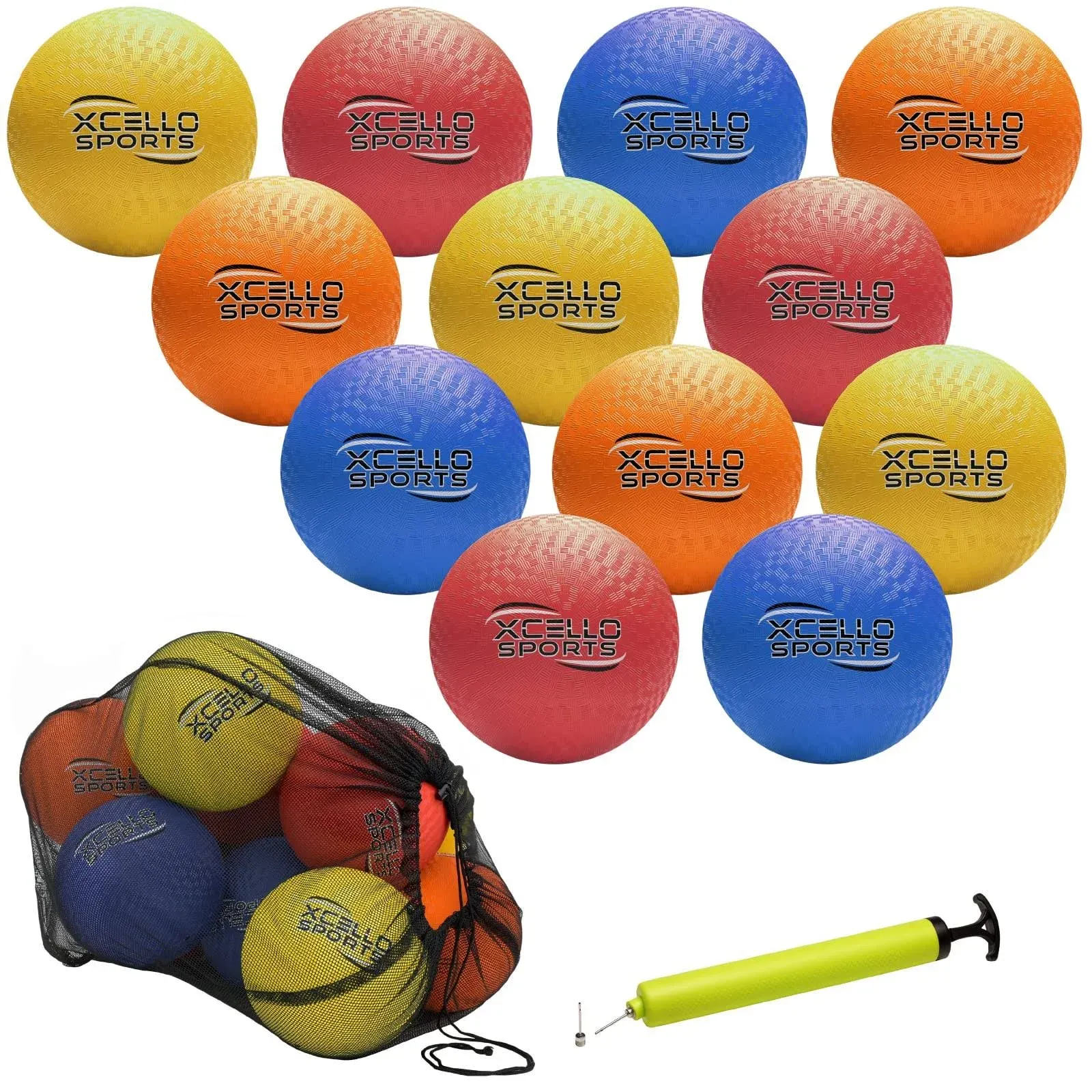 Xcello Sports Playground Ball Set with Pump and Carry Bag