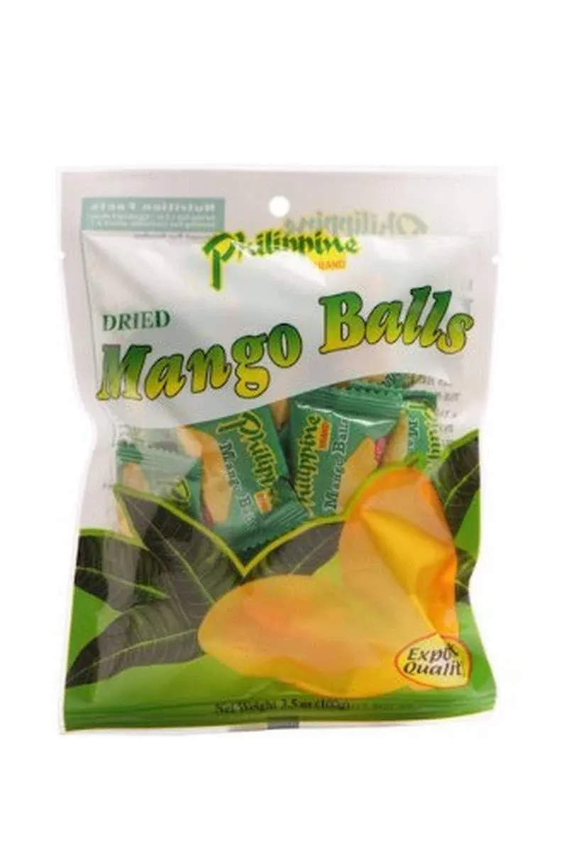 Philippine Brand Dried Mango Balls, 3.5-Ounce Pouches (Pack of 10)