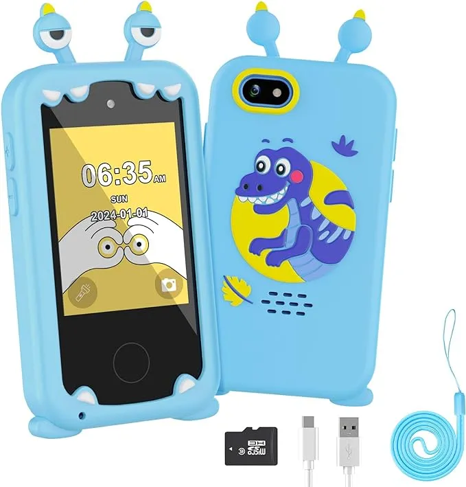 Diswoe Kids Smart Phone for Boys and Girls Dinosaur Toys 3 4 5 6 7 8 9 Years Old ...