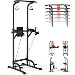 HUAMYTH Pull Up Bar,Power Tower Dip Bar Station Pull Up Bar Free Standing for Fitness Home Gym Workout, Multi-function Adjustable Strength Training