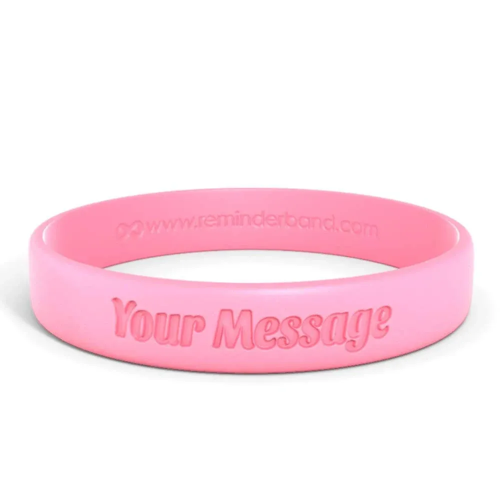 Reminderband Classic Custom Silicone Wristband - Personalized Rubber Bracelet ...