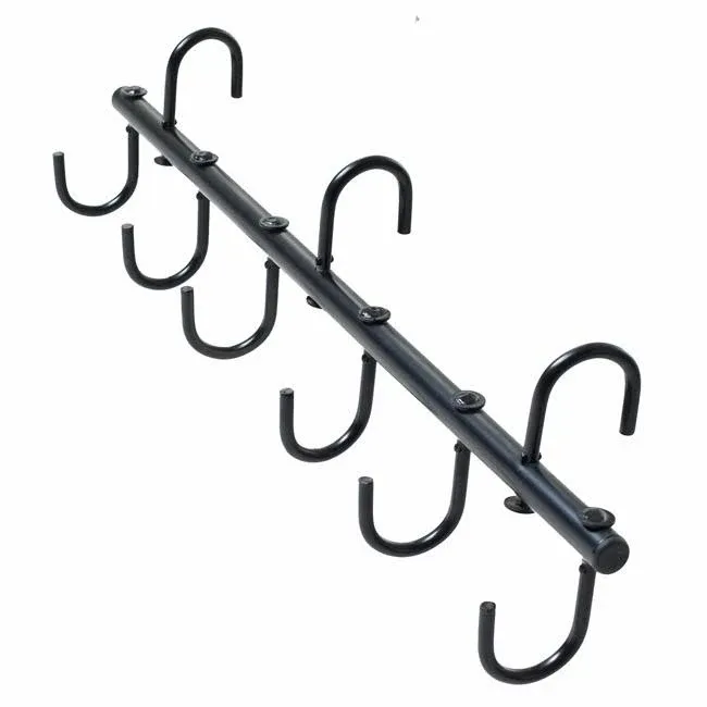 Portable Tack Rack 6 Hooks, Black