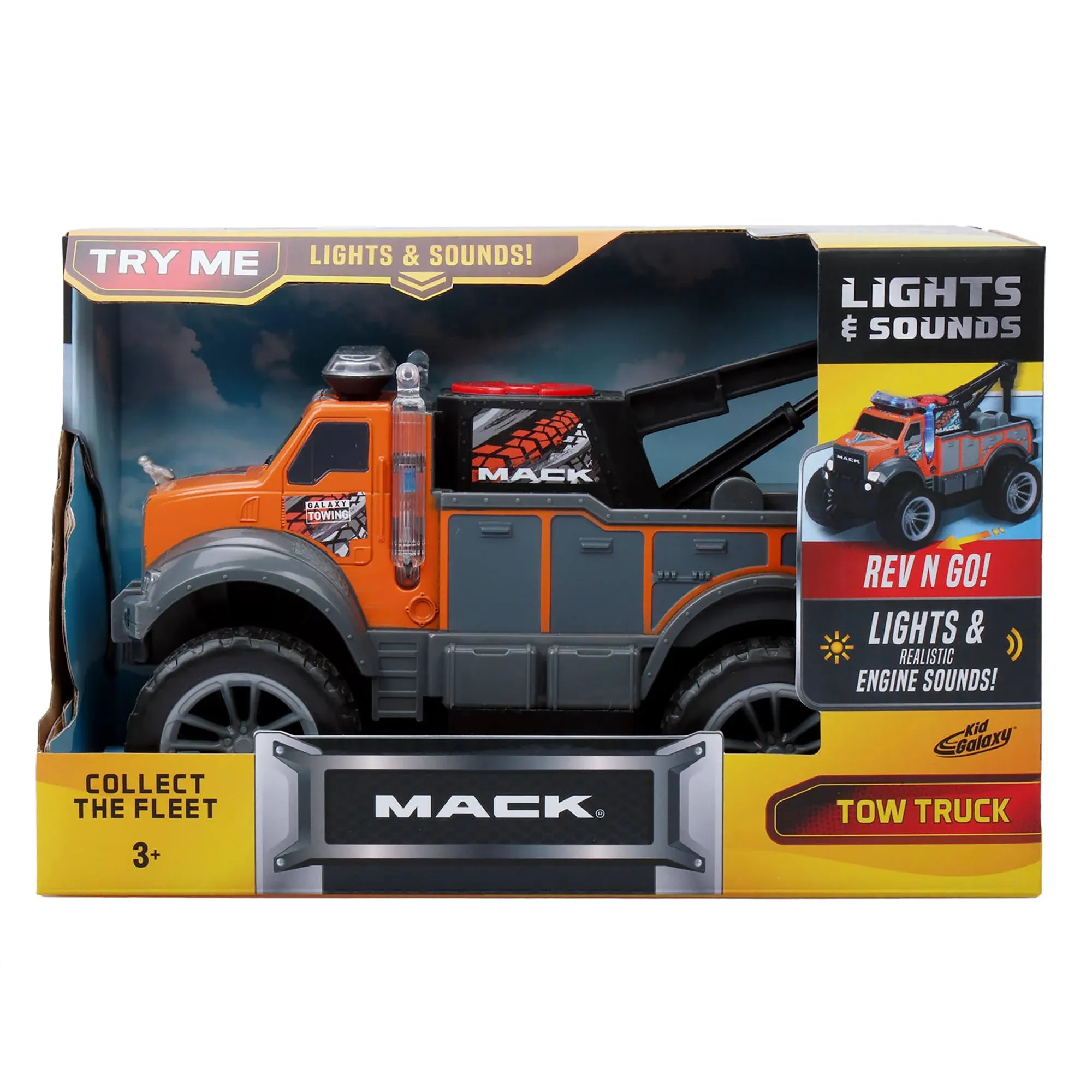 Mack Friction Lights & Sounds Tow Truck