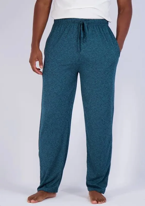 Real Essentials 3 Pack: Men's Soft Pajama Lounge Pants with Drawstring & Pockets - 4-Way Stretch & Wicking-Big & Tall (S-5XL)