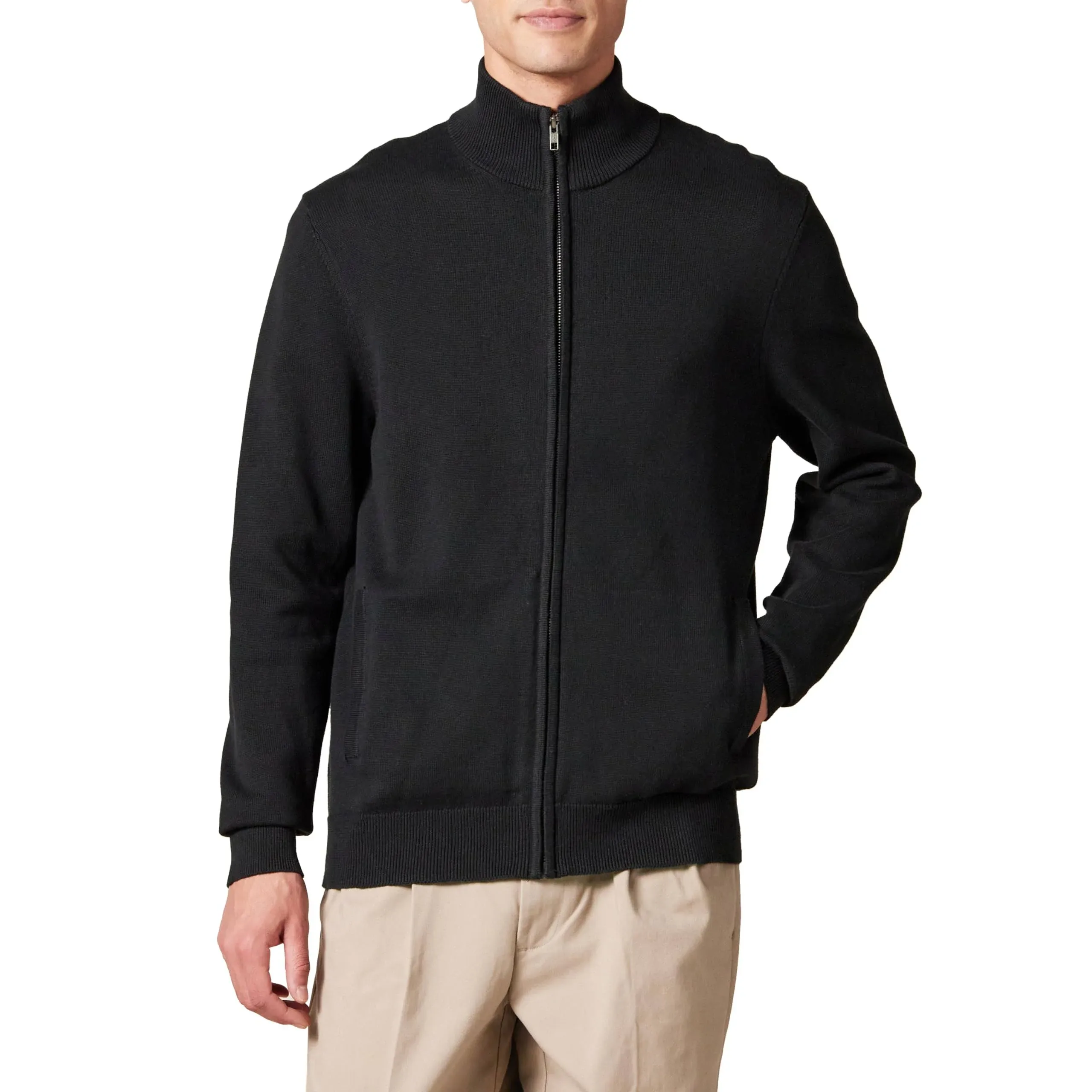 Amazon Essentials Men's Full-Zip Cotton Sweater