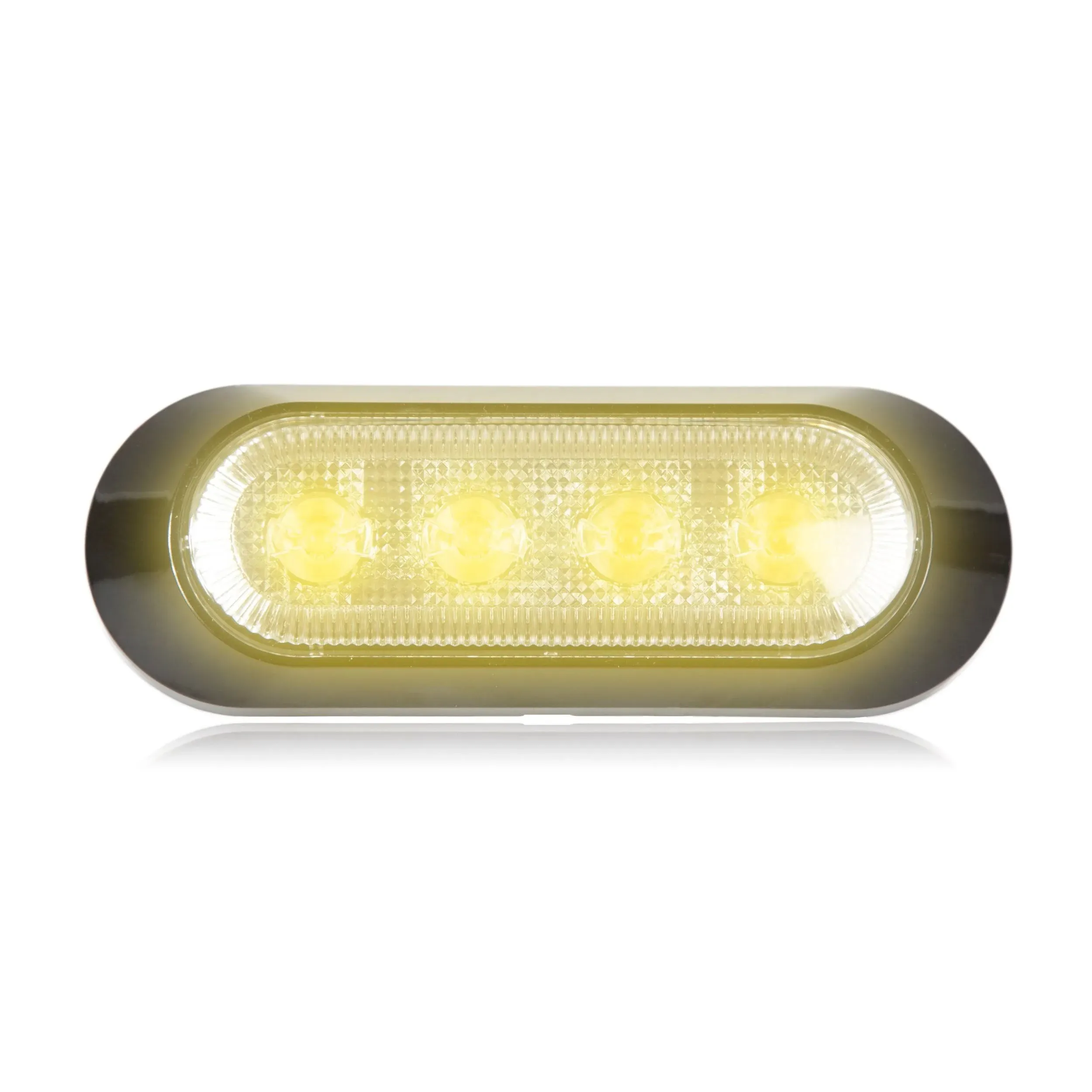 Maxxima 4 Diode Ultra Thin Profile Warning Light - Amber LED / Clear Lens