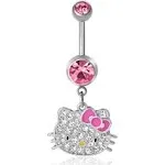 Hello Kitty Bling Navel Barbell