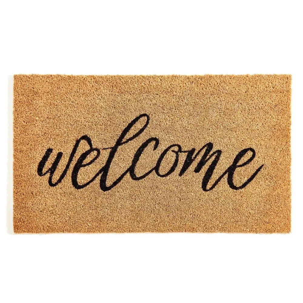 Coco Coir Door Mat with Heavy Duty Backing Welcome Doormat17&#034; x 30&#034; for Entra...