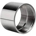 Quickun 304 Stainless Steel Pipe Coupling Fitting, 1/2" x 1/2" Female Pipe Coupler Connector Adapter Fitting (4" Length)