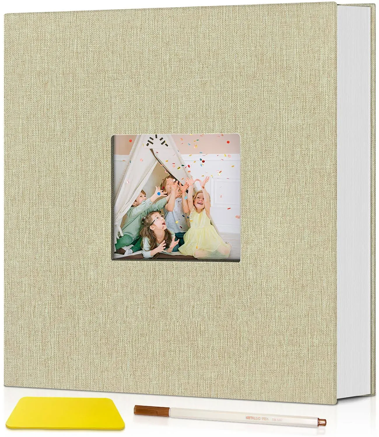 Popotop Photo Album Self Adhesive with Picture Display Window,40 Pages DIY ...