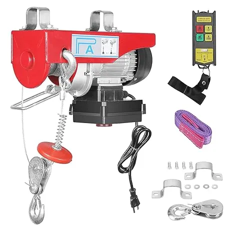 440lbs Electric Hoist 110V Auto Lifting Electric Winch Wireless Remote Control