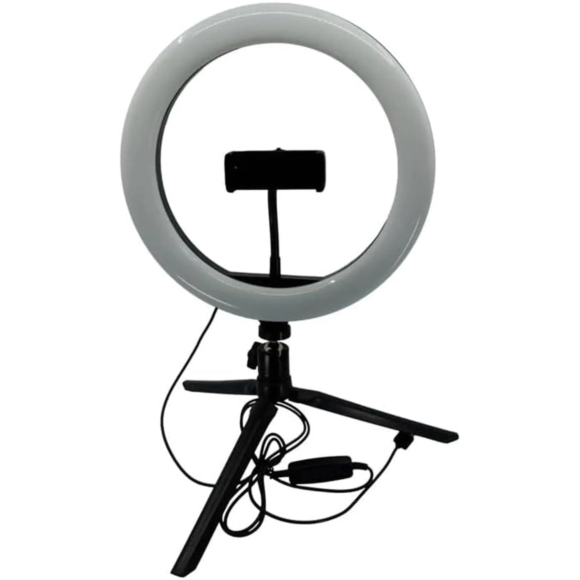 10 Inch LED Ring Light with Tripod Stand and Phone Holder Portable and Dimmable