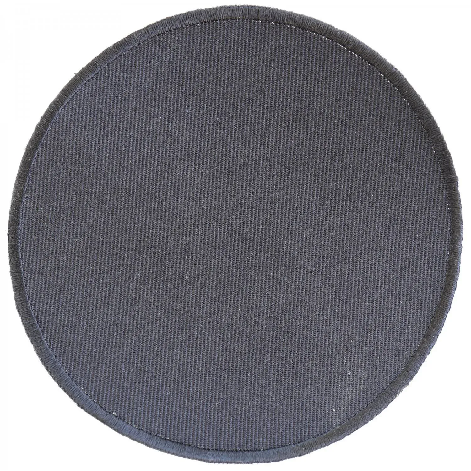 Black 4 Inch Round Blank Patch - by Ivamis Trading - 4x4 inch - Twill Fabric - Paper Backing - Embroidered and Laser Cut Borders