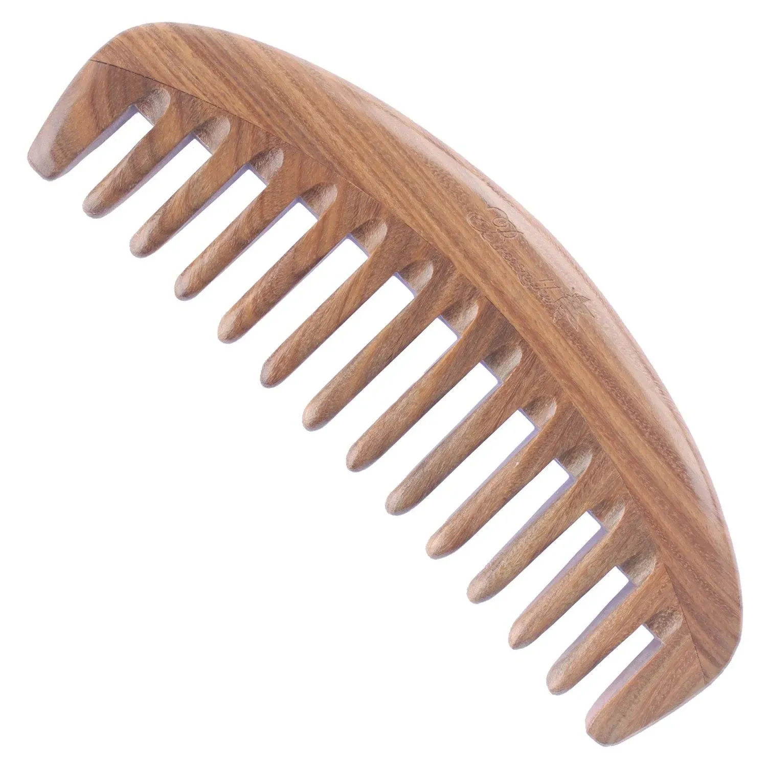 Breezelike Hair Comb - Wide Tooth Sandalwood Comb for Detangling - No Static ...