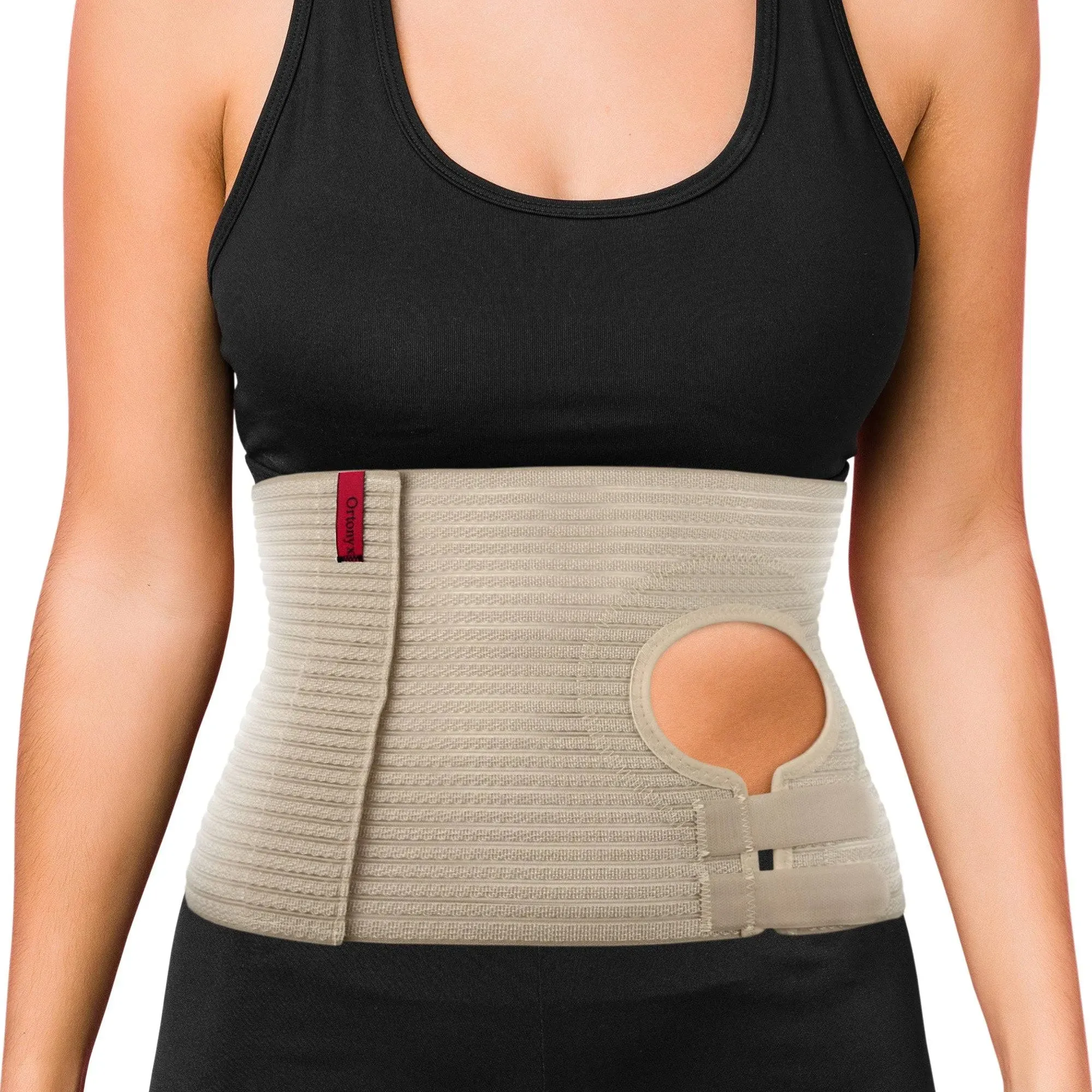 ORTONYX Abdominal Ostomy Belt for Post-Operative Care After Colostomy ileostomy Surgery, Adjustable Stomy Bag Hole