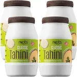 Roots Circle All-Natural Sesame Tahini Paste | 100% Pure Rich & Creamy Ground Sesame Seed Paste for Hummus, Tahini Sauce, Dressing & Dips | Vegan, Kos