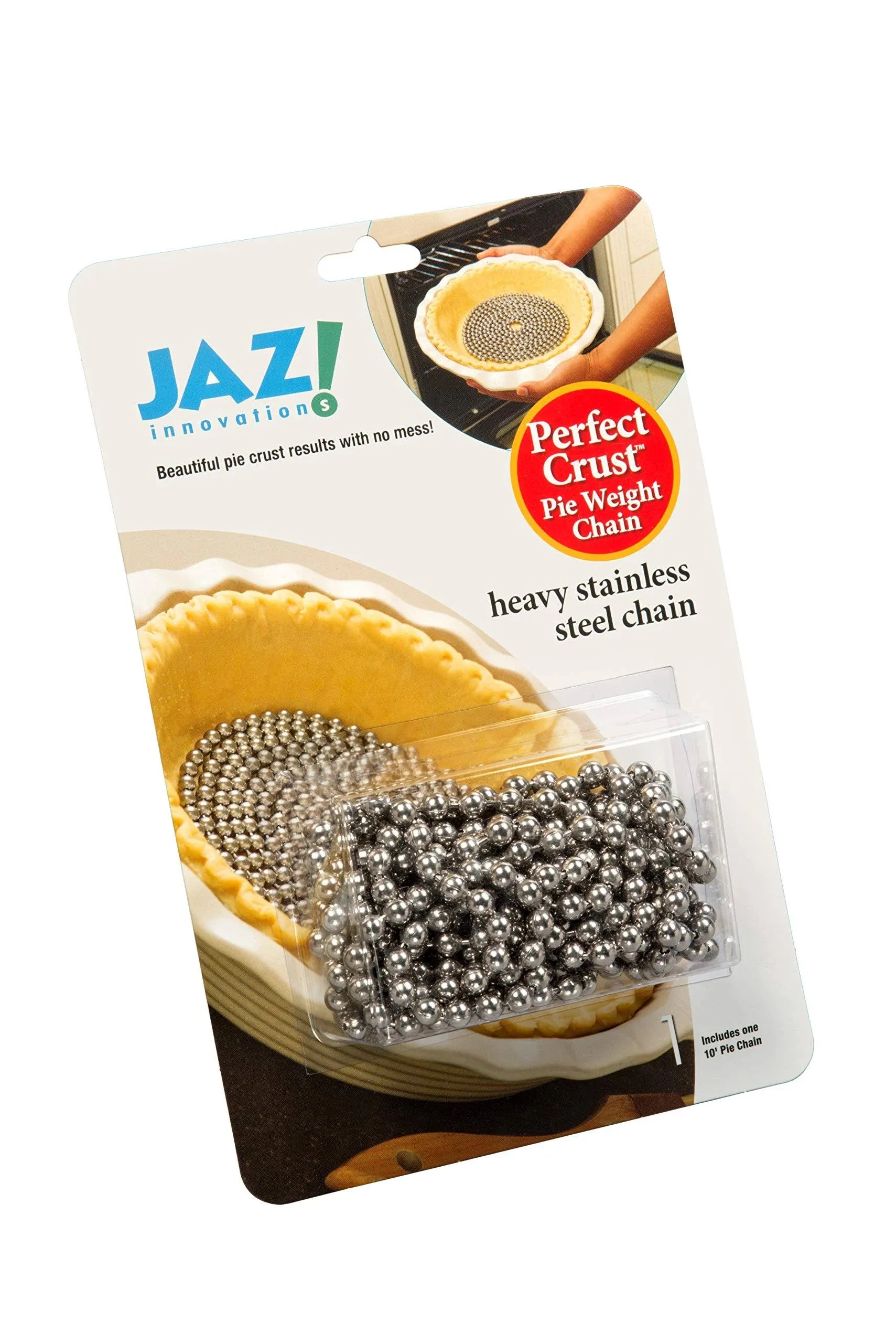 Jaz Innovations Perfect Pie Crust Stainless Steel Weight Chain