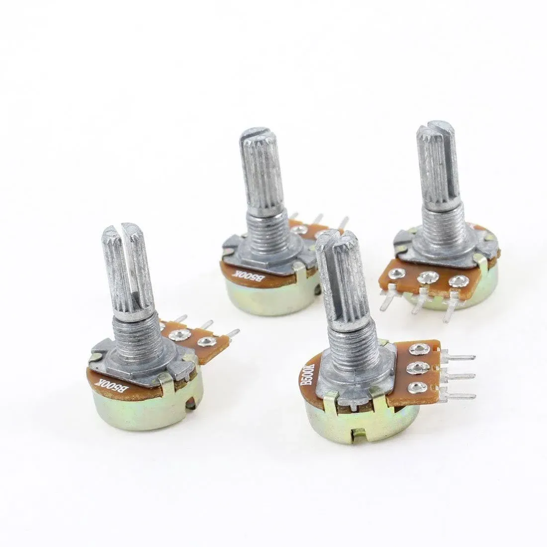 Uxcell 6mm Shaft di Amp B500k 500 K Type B Single Linear Potentiometers (4 Piece)