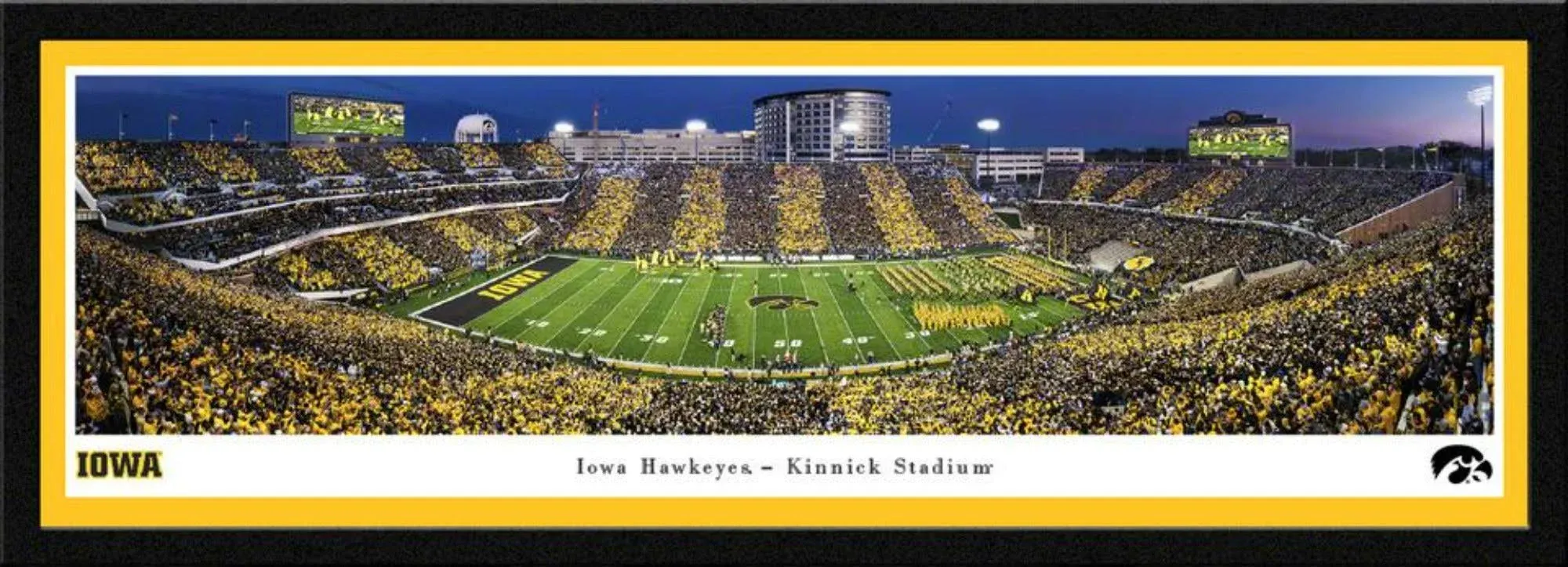 Iowa Hawkeyes Football Run Out Panoramic Art Print