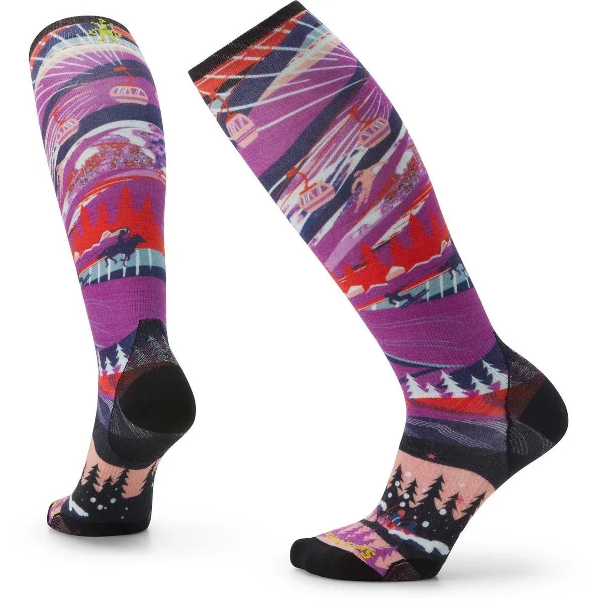 Smartwool Women's Ski Zero Cushion Skication Print OTC Socks