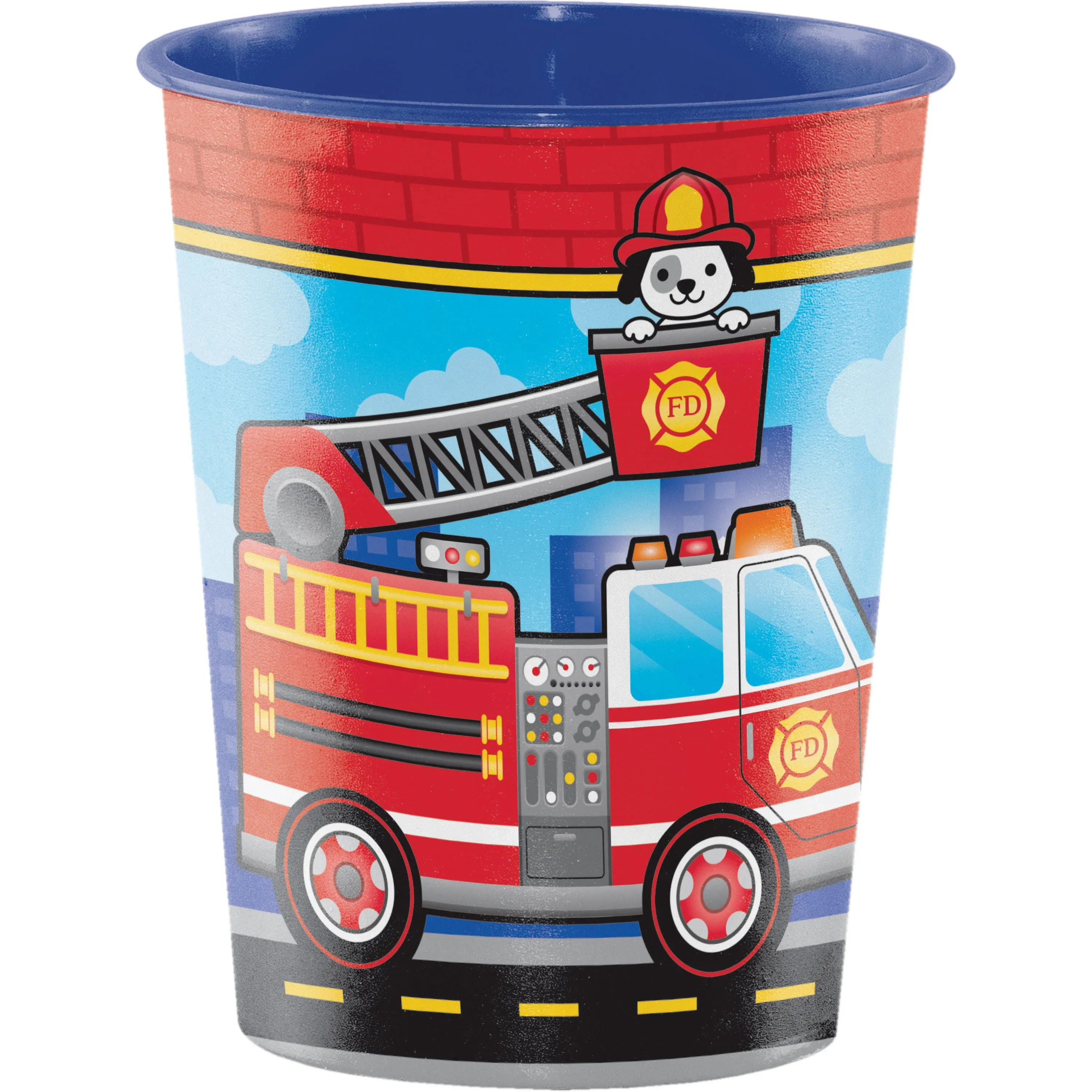 Creative Converting Fire Truck Favor Cups, 8 Count