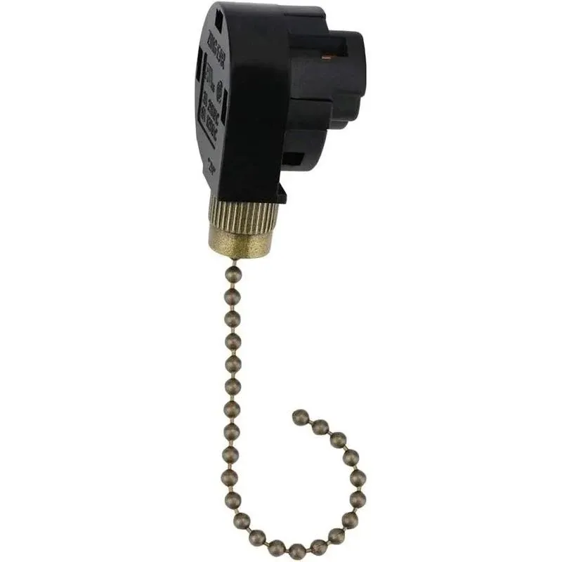 Electrical Pull Chain Switch, ZE-268S2 ON-Off Switch with Beaded Bronze 