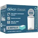 Dekor Classic Diaper Pail Biodegradable Refills | 2 Count