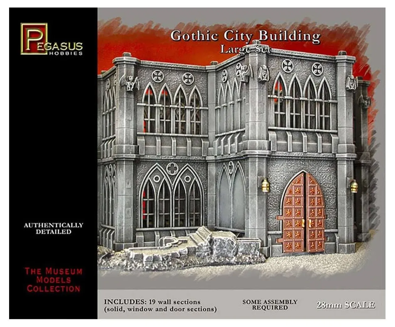 Pegasus Hobby 4923 WWII Gothic City Building Large Set