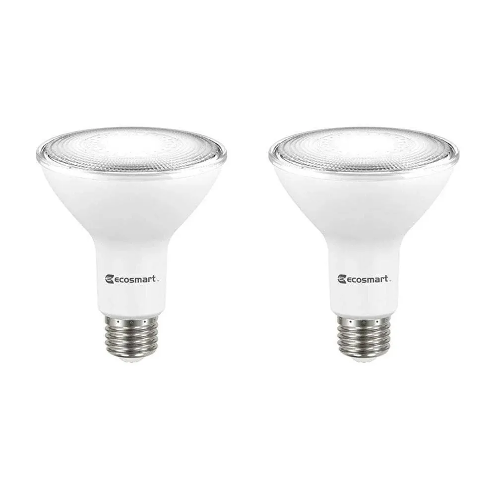 EcoSmart 75-Watt Equivalent PAR30 Dimmable Energy Star Flood LED Light Bulb Bright White (2-Pack)